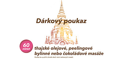 Elektronický dárkový poukaz thajská olejová, peelingová, bylinná nebo čokoládová masáž 60 min